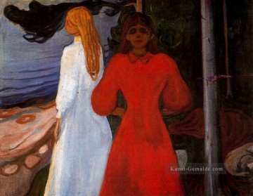 rot weiß 1900 Edvard Munch Expressionismus Ölgemälde